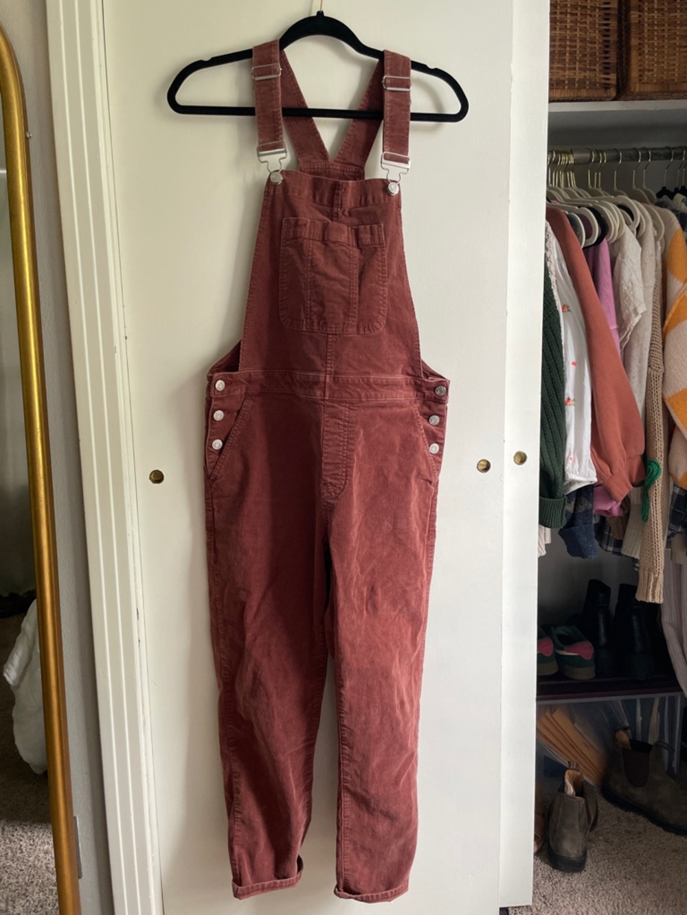 Vintage GAP Women's Rust Corduroy Overalls
